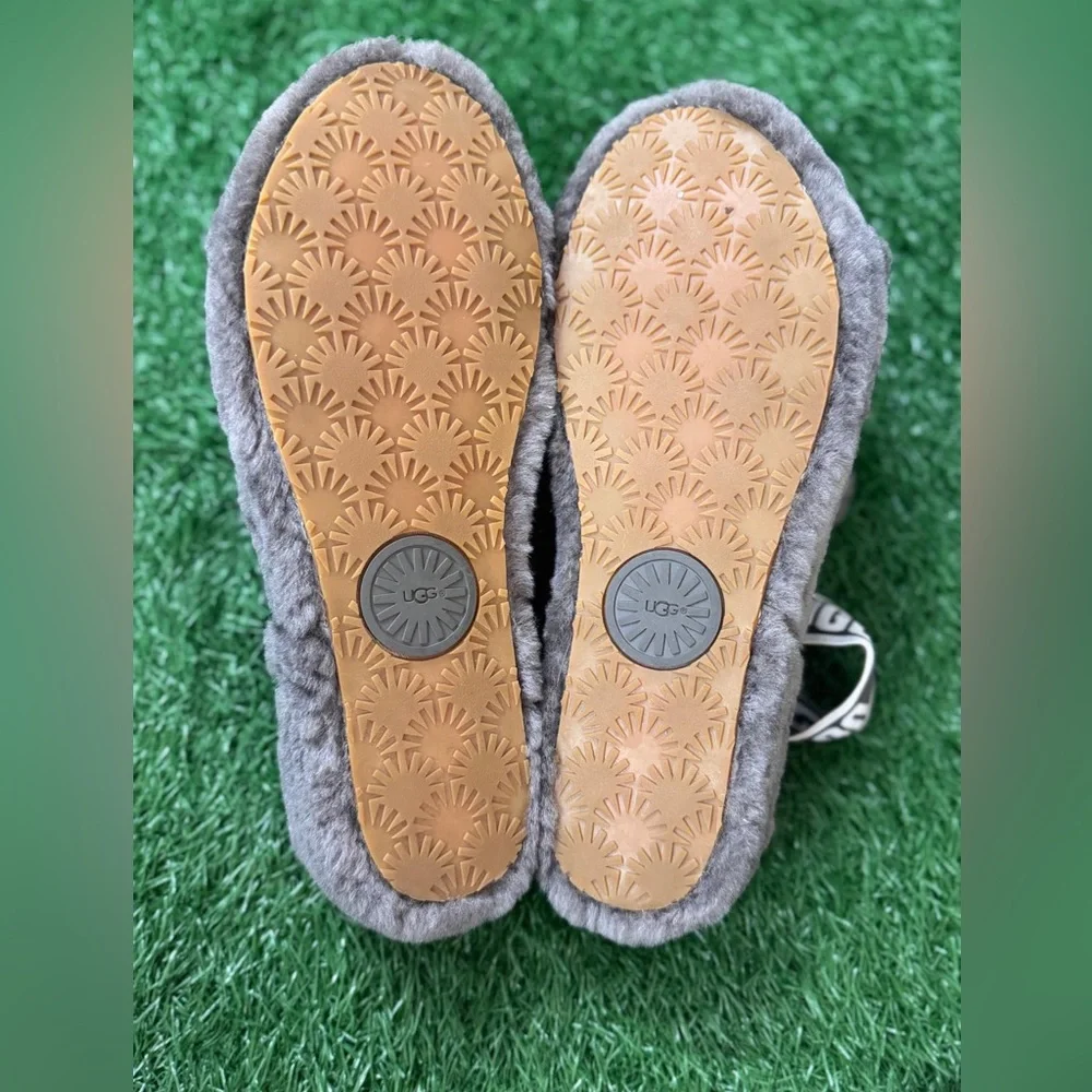 UGG Fluff Yeah‎ Slide Charcoal (Women's) Size 10